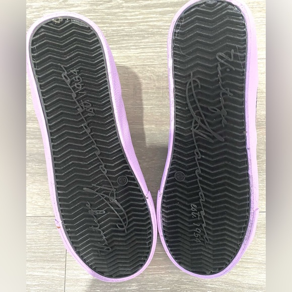 💟NIB VINTAGE HAVANA HI TOP GLITTER SNEAKERS - ALEXIS - PURPLE SIZE 6.5 or 6 1/2 - Picture 5 of 9